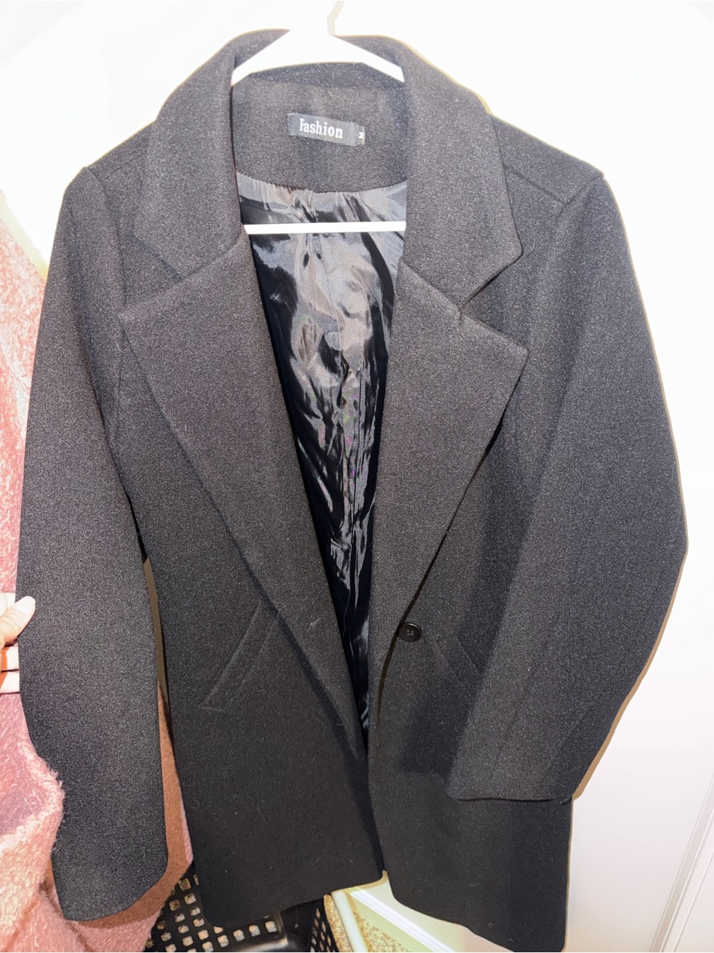 Classic Black Single-Button Coat